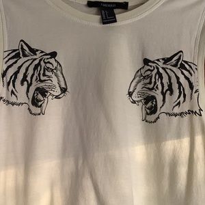 Tiger light green tank top. Yoga/Pilates/workout tank